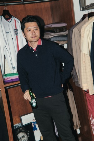 【新品】MINTENS Vintage French Polo Shirts Vintage organic CottonPique fabric made in JAPAN fabrics／ 日本製 ヴィンテージ生地 オーガニック 鹿の子 コットン生地 長袖 ポロシャツ インディゴブルー オリジナルブランド ヴィンテージ フレンチ シルエット サイズ①・②