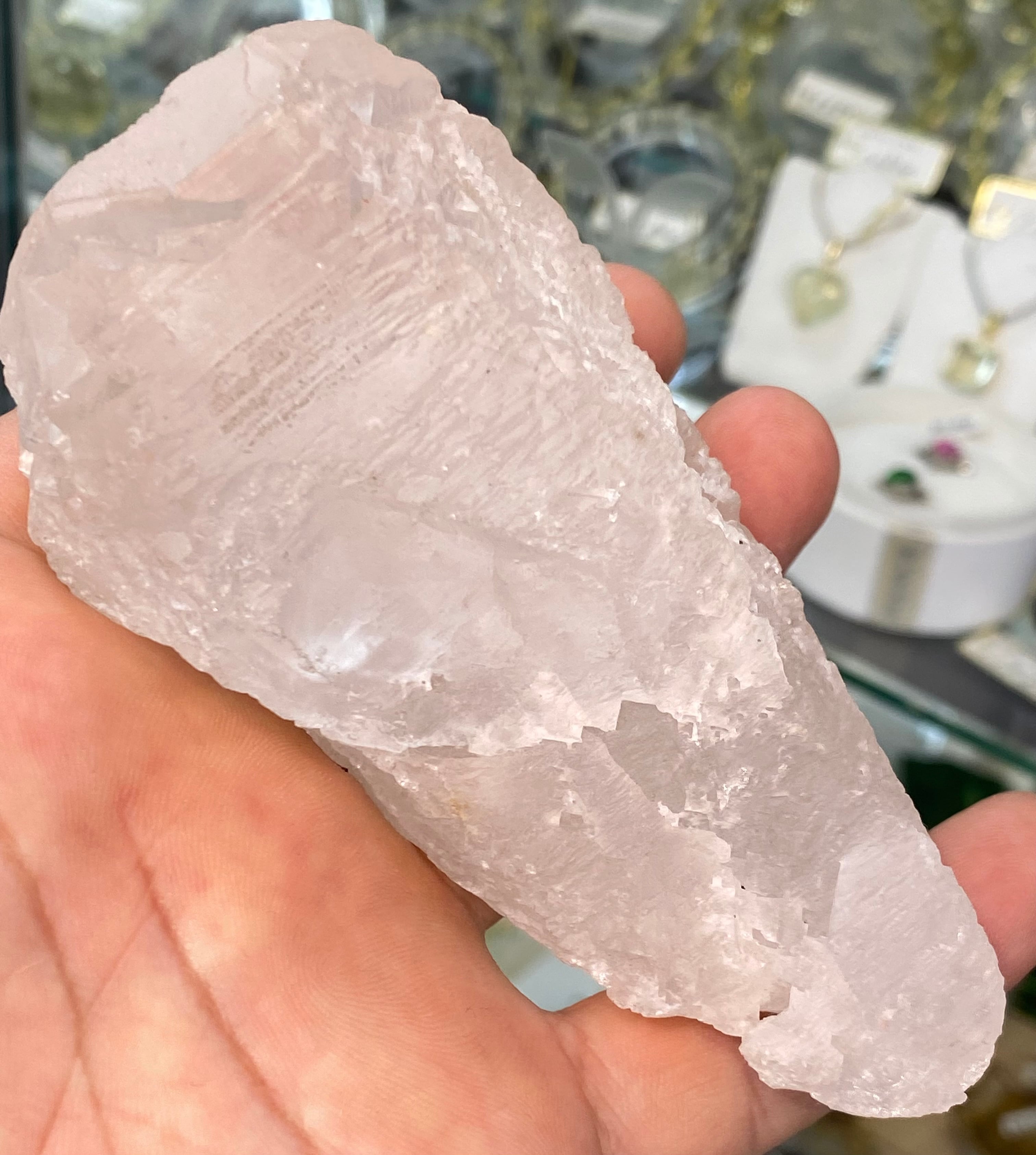 激レア！トライゴーニック付きアイスクリスタル ヒマラヤ水晶 C面 F579