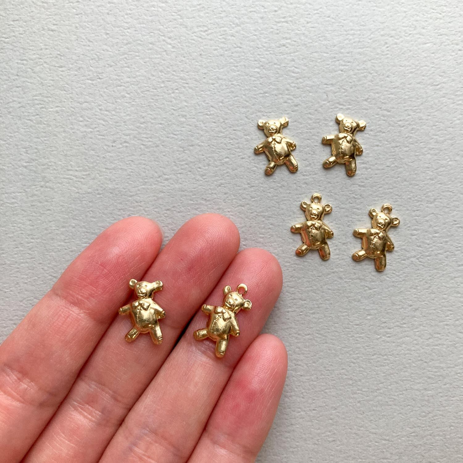 最終入荷〉USA真鍮 ミニテディベアパーツチャーム | Dua-アクセサリー