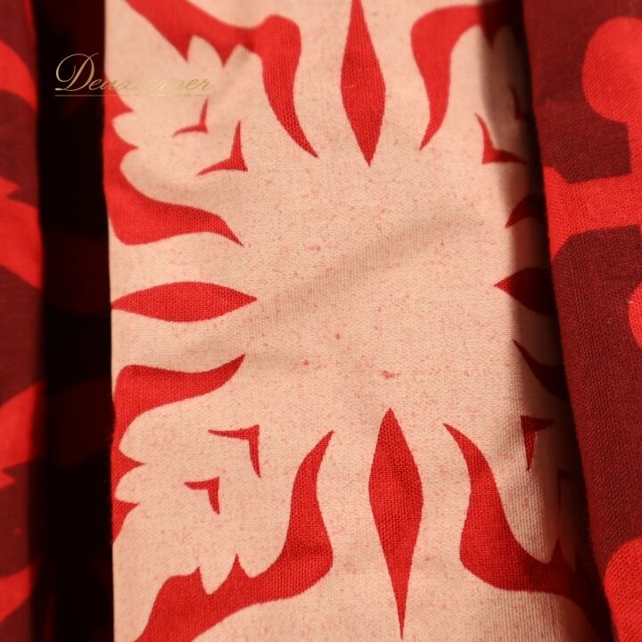 フラダンス 衣装 パウスカート レッド系 フラ ダンス 赤 ハワイアン