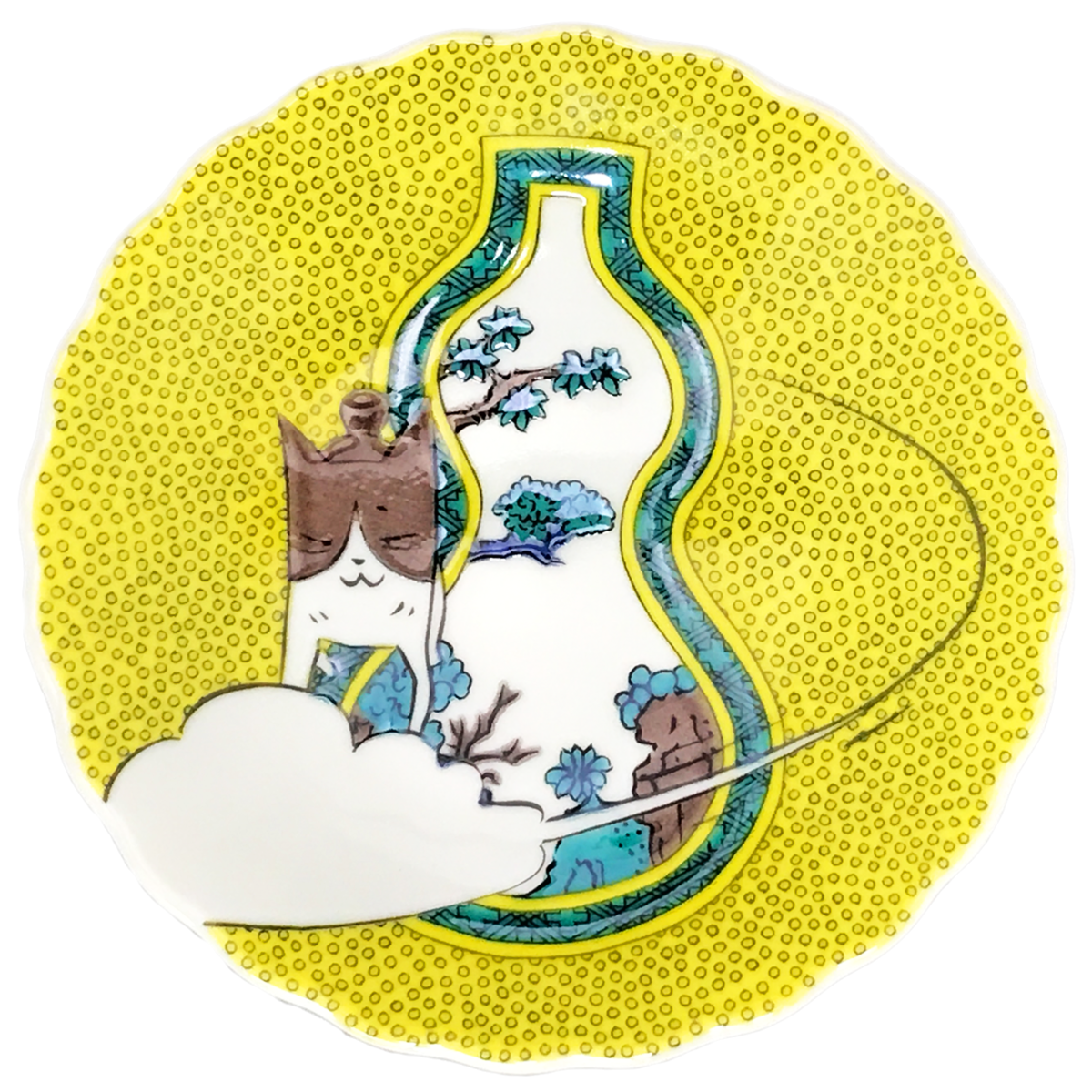 ひょうたん 動物焼き絵　工芸品 くるねこ×九谷焼 瓢箪 | はぴはぴくるねこ通販