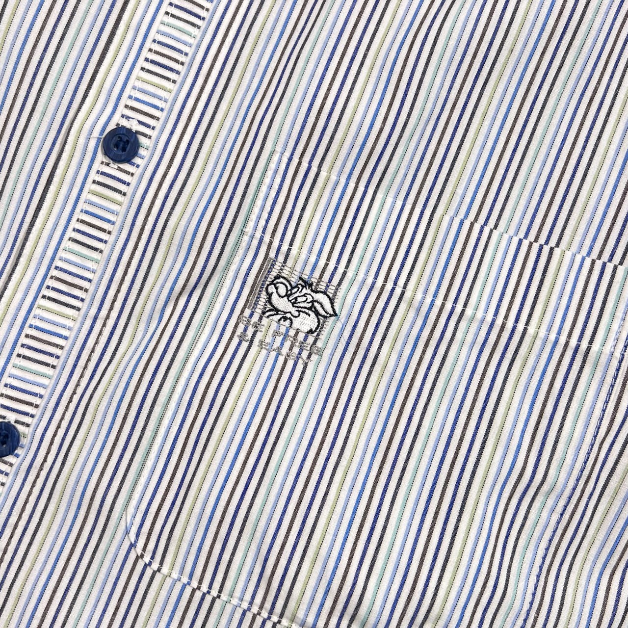 PAGELO パジェロ マルチストライプ柄 BD ボタンダウン 長袖シャツ サイズ LL /メンズ