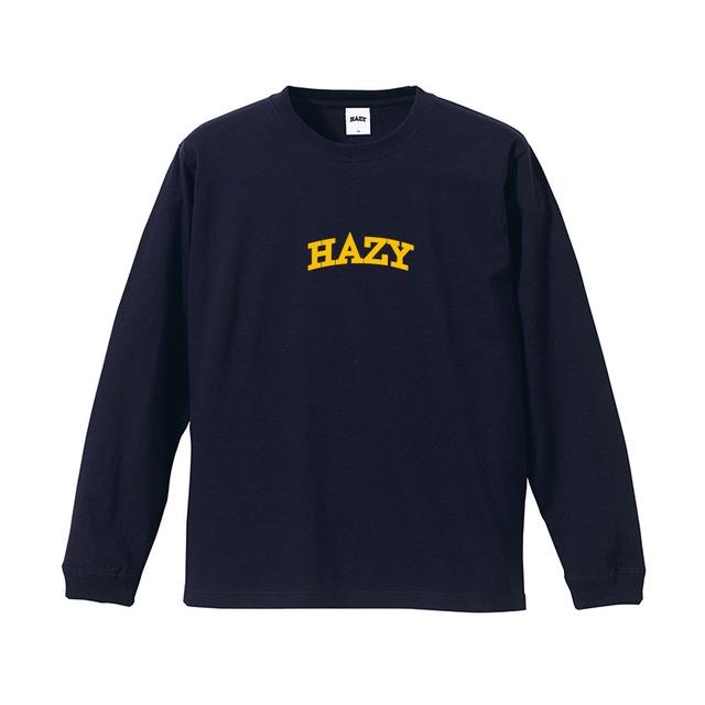 HAZY Medium Logo LongTee ( Navy / Mustard )