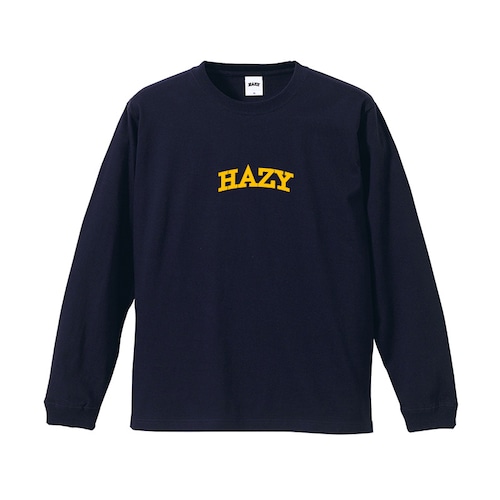 HAZY Medium Logo LongTee ( Navy / Mustard )