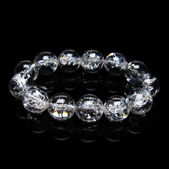 アイリスクォーツ 水晶 ブレスレット 18mm 一点物 おまかせ便 111-20255