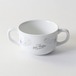 割れにくい高強度磁器 両手カップ 180ml 口径8.4×高さ5.4cm ピーターラビット フルーツアンドベジ しっかり握れる広めのハンドル 持ちやすい 安定感 保育園で使われている 離乳食にも便利 美濃焼 日本製 エンヴェールヘルック(R)