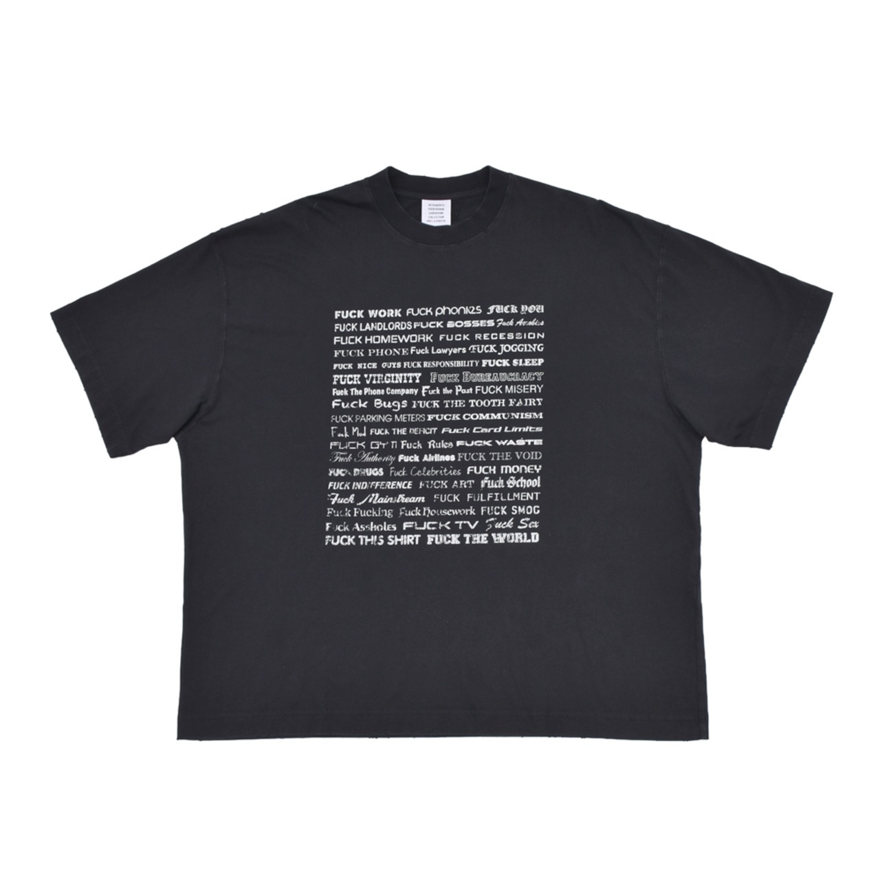【VETEMENTS】FUCK EVERYTHING T-SHIRT - 1
