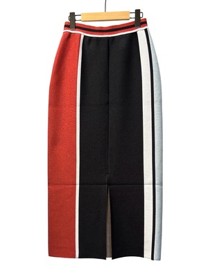 【25AW】Mame Kurogouchi マメ クロゴウチ / Geometric Pattern Knitted Skirt / ニットスカート　