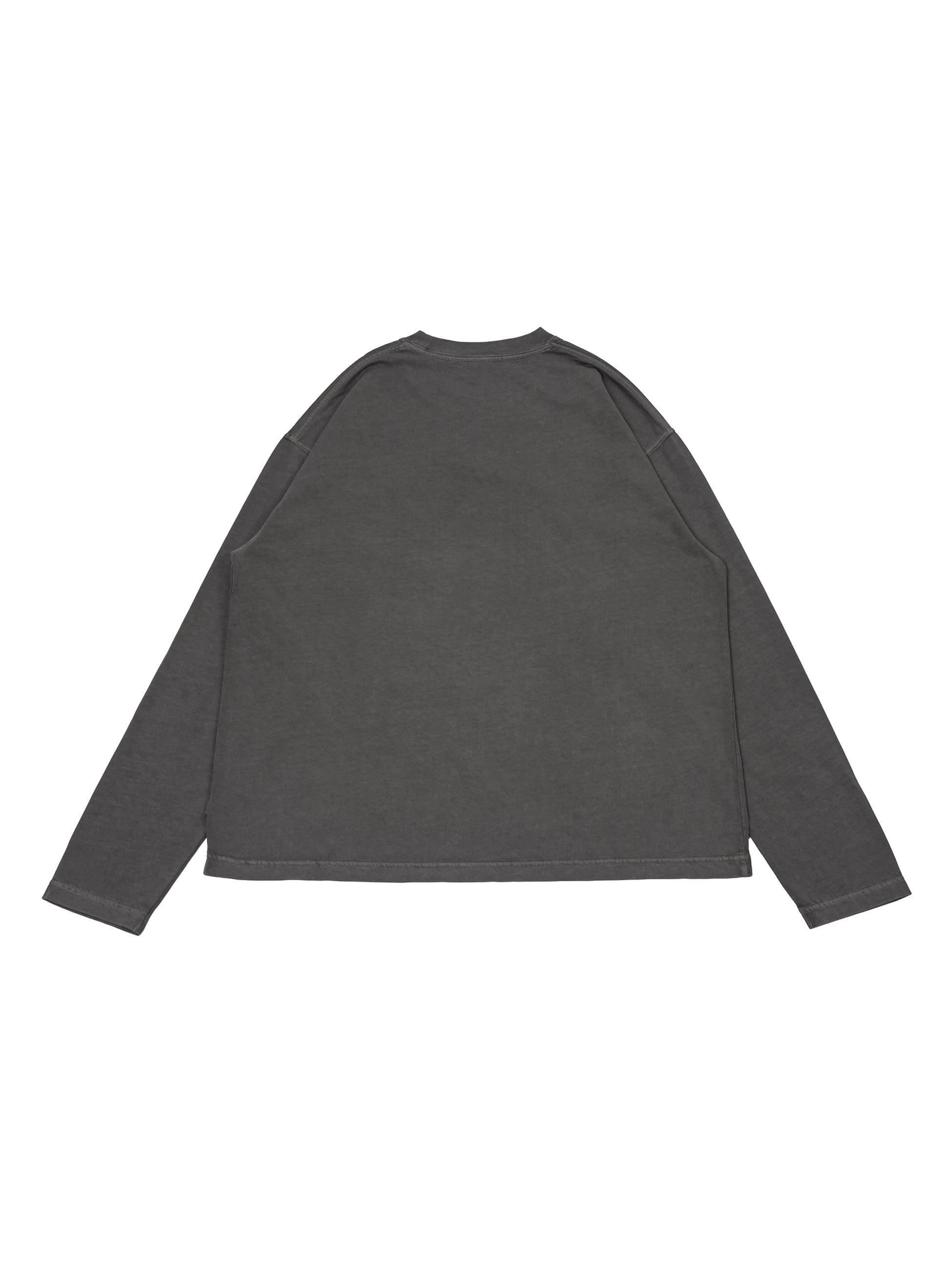 OVY Pigment Dyed Long Sleeve T KAJA カーキ Organic Cotton Pigment Dyed Relax Fit Long Sleeve T-shirts (black