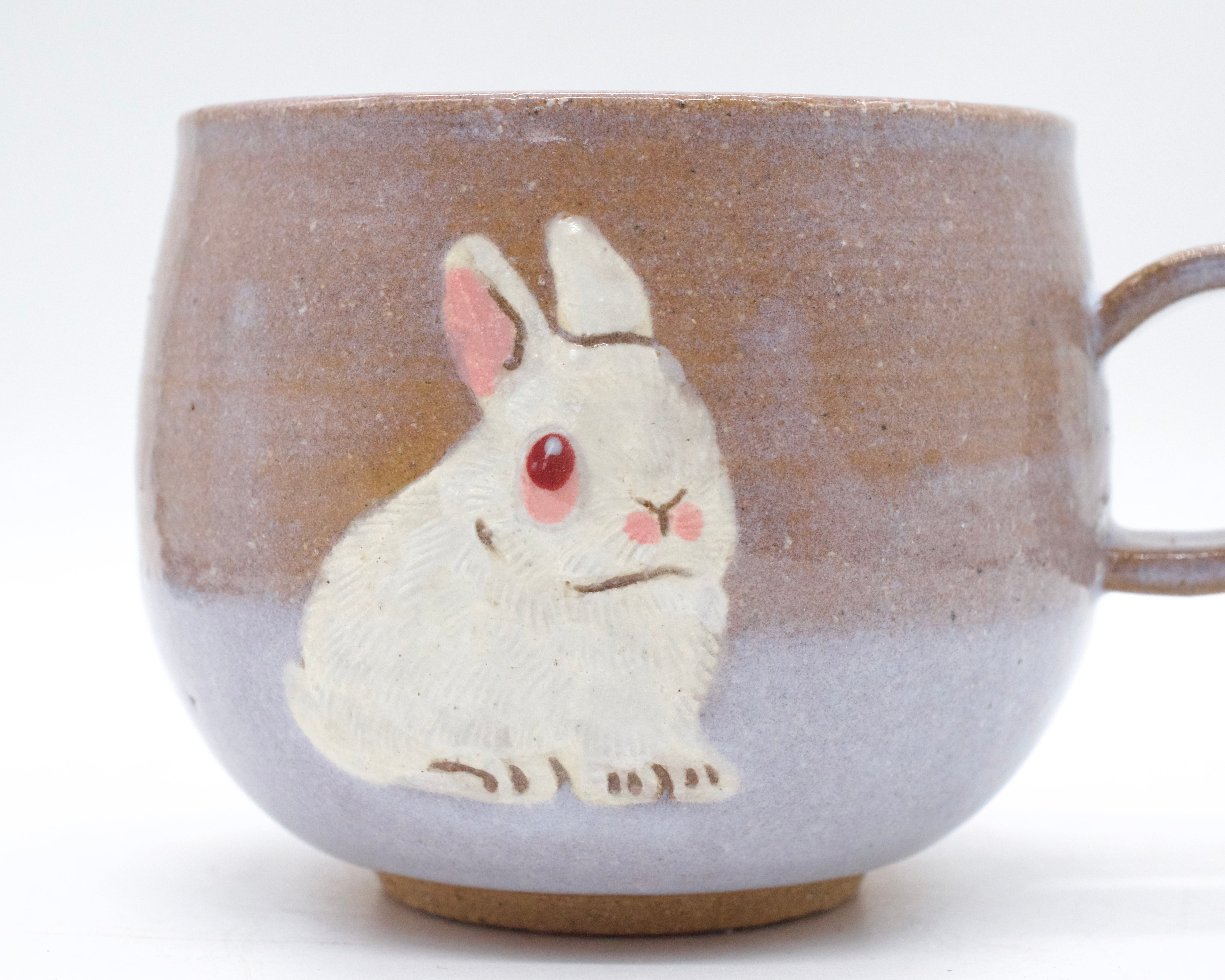 うさぎのマグカップ[ルビーアイ] | 陶芸うさぎショップmimipyon