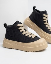 ボリュームソールハイトップスニーカーブーツ(SHS00058)