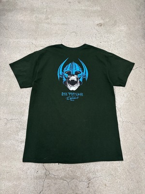 00s POWELL PERALTA/Per Welinder Tee/2005年/L相当/パー・ウェリンダーシグネイチャーモデル/スカルプリントTシャツ/カ－キ/パウエルペラルタ
