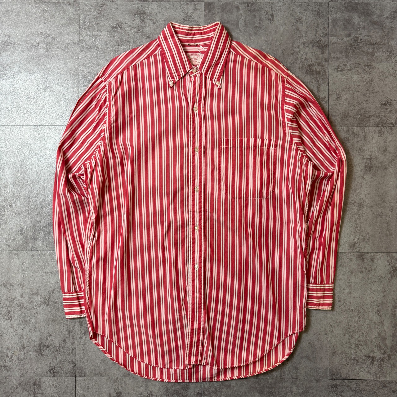 60's〜 BROOKS BROTHERS Striped Shirt 60年代 ブルックスブラザーズ ストライプシャツ ヴィンテージ ビンテージ  TT2026-0041 - 1