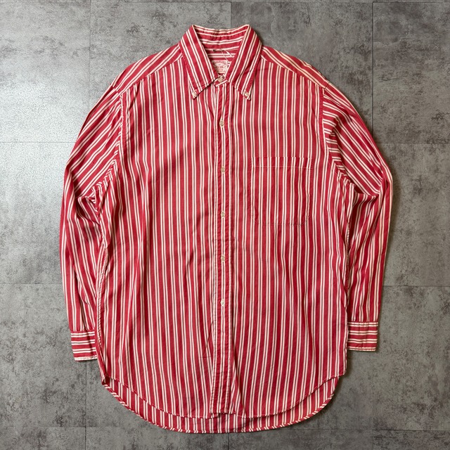60's〜 BROOKS BROTHERS Striped Shirt 60年代 ブルックスブラザーズ ストライプシャツ ヴィンテージ ビンテージ  TT2026-0041