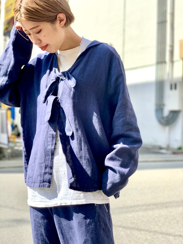 “Linen setup” “sailor style jkt&pants size ladies L