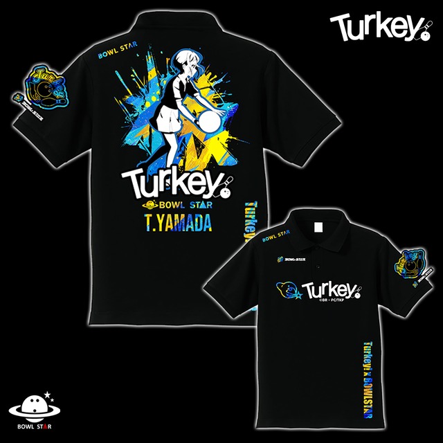 【Turkey! x BOWLSTAR】Turkey!ポロシャツ五代利奈モデル　ネーム入り【受注生産：10営業日程度】