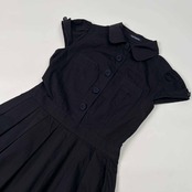 Lois CRAYON ロイスクレヨン フレンチ 半袖 ワンピース サイズ M /ネイビー
