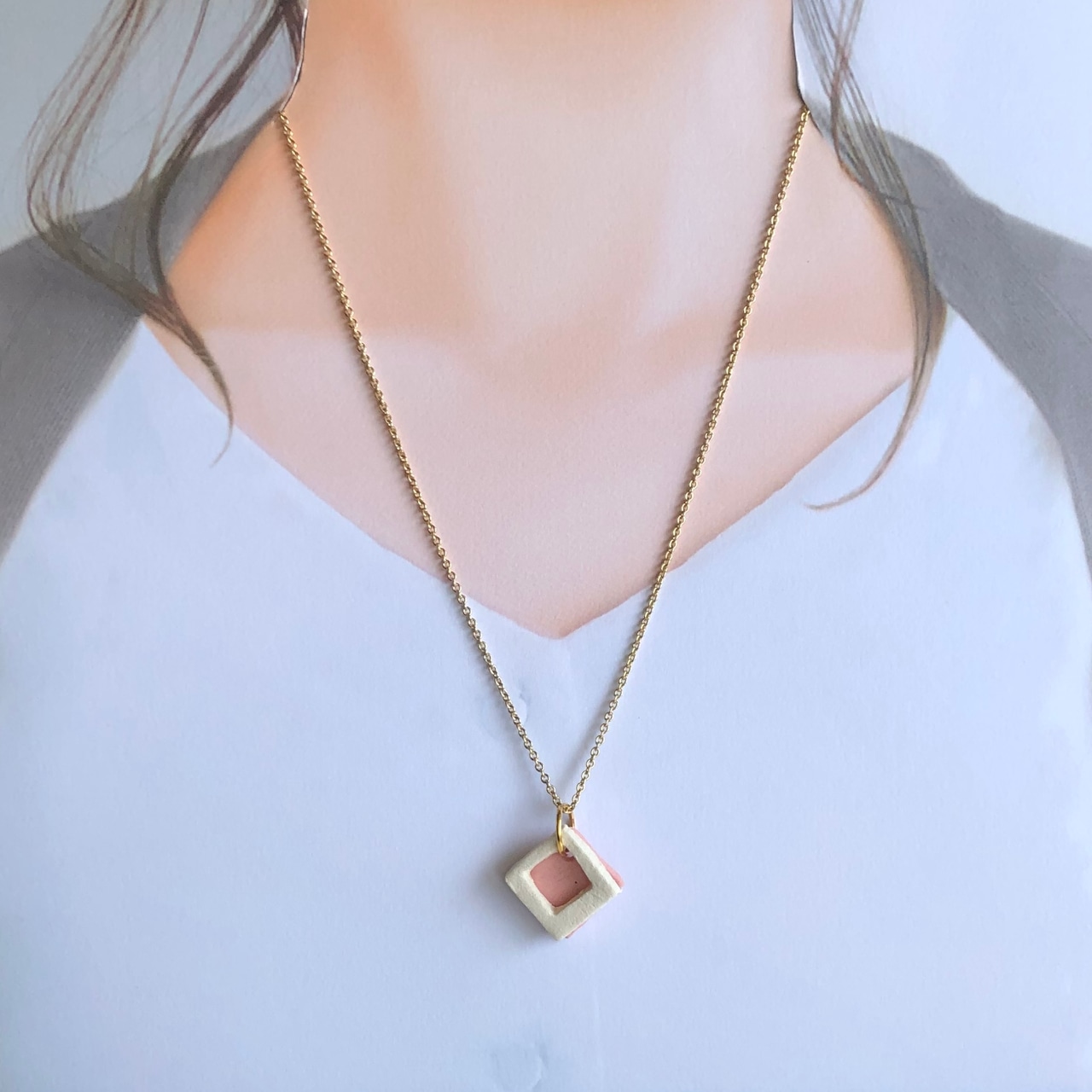 アロマが香る信楽焼*選べる5色 アロマシリーズ 陶器ネックレス 伝統工芸