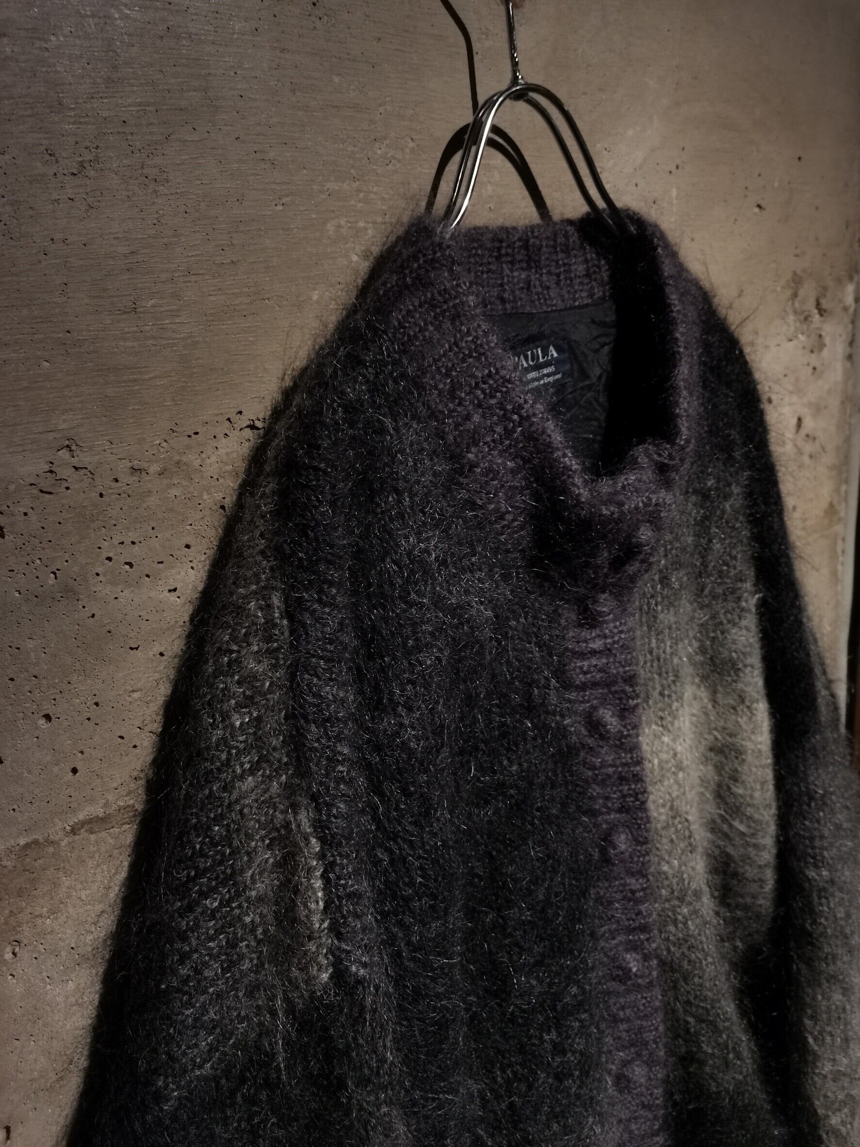 Caka】Beautiful Monotone Gradation Vintage Mohair Mix Knit Jacket 