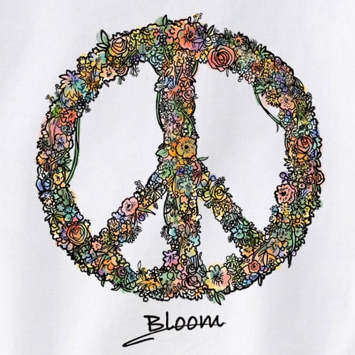 NOWAR ピース リース Tシャツ ms97 戦争反対 戦争撲滅 世界平和 メッセージ 選べるサイズデザイン