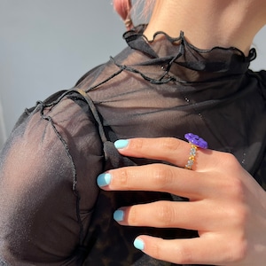 leopard sheer half sleeve tops_LN01417