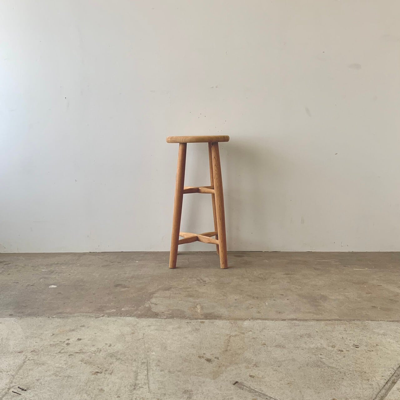 ハイスツール　丸椅子　古家具　0432