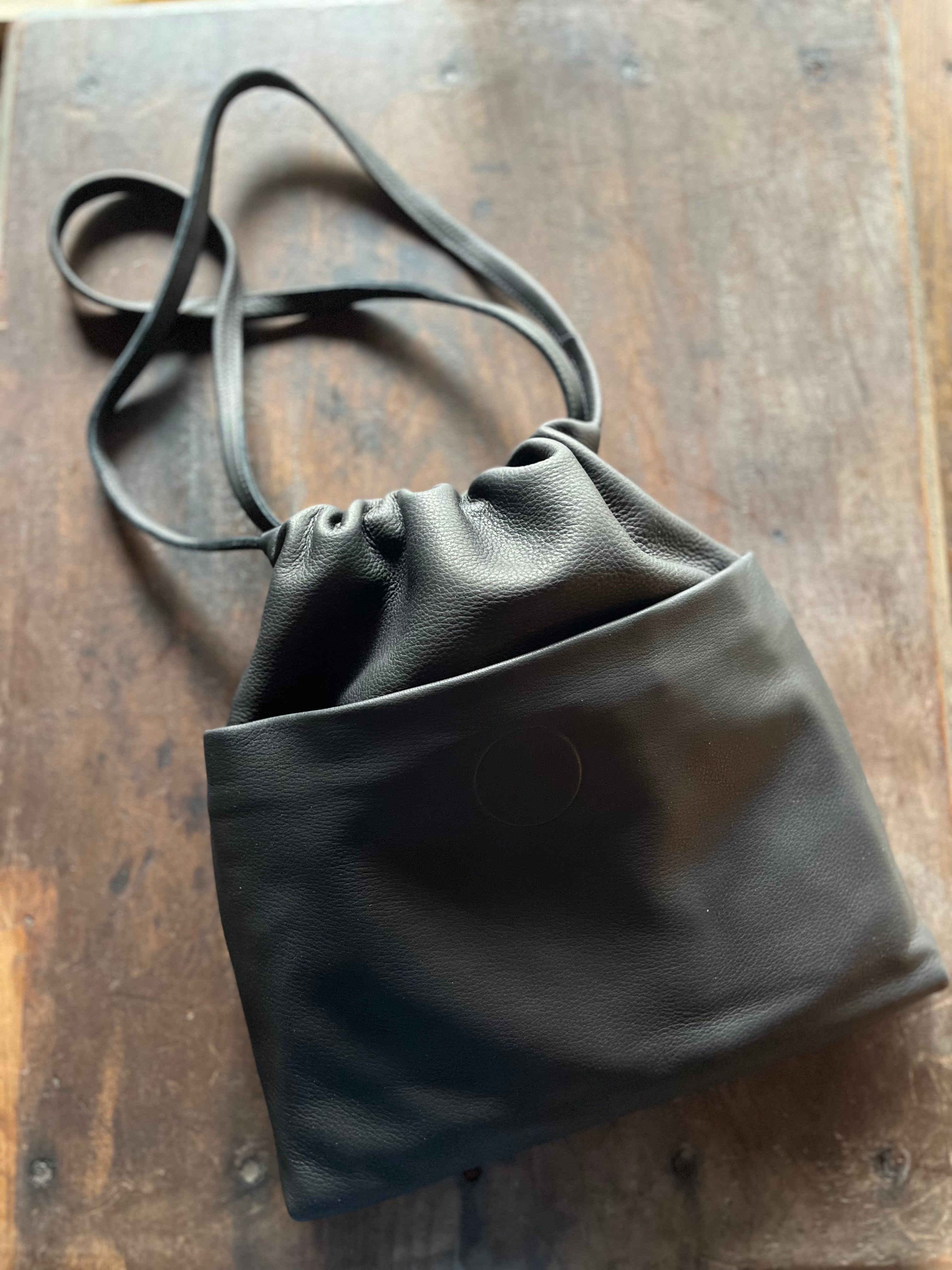 COSMIC WONDER / Deerskin drawstring bag / black | STARDUST