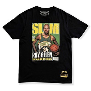 Ray Allen 【Seattle Supersonics】 SLAM Printed T-Shirt. Mitchell & Ness