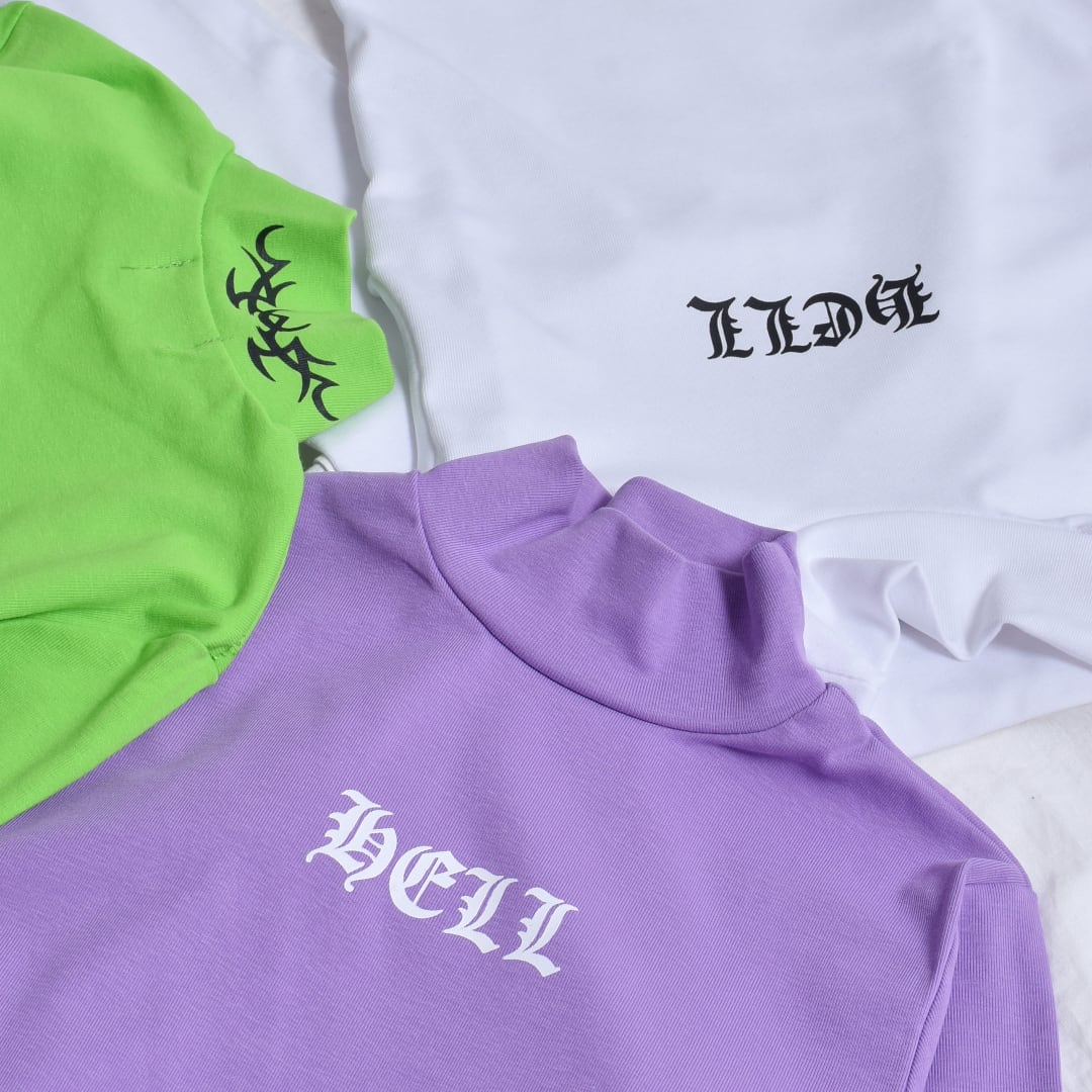 lavanda バイカラーロゴフラワーロンT スプリングフラワープリント ロンTEE | NOMBRE IMPAIR