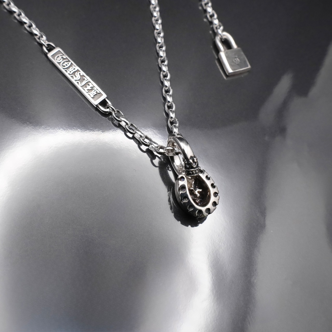 HORSESHOE : C #1 NECKLACE with GODSIZE® I.D. TAG / ホースシュー : C #1 ネックレス ゴッドサイズ® I.D.タグ