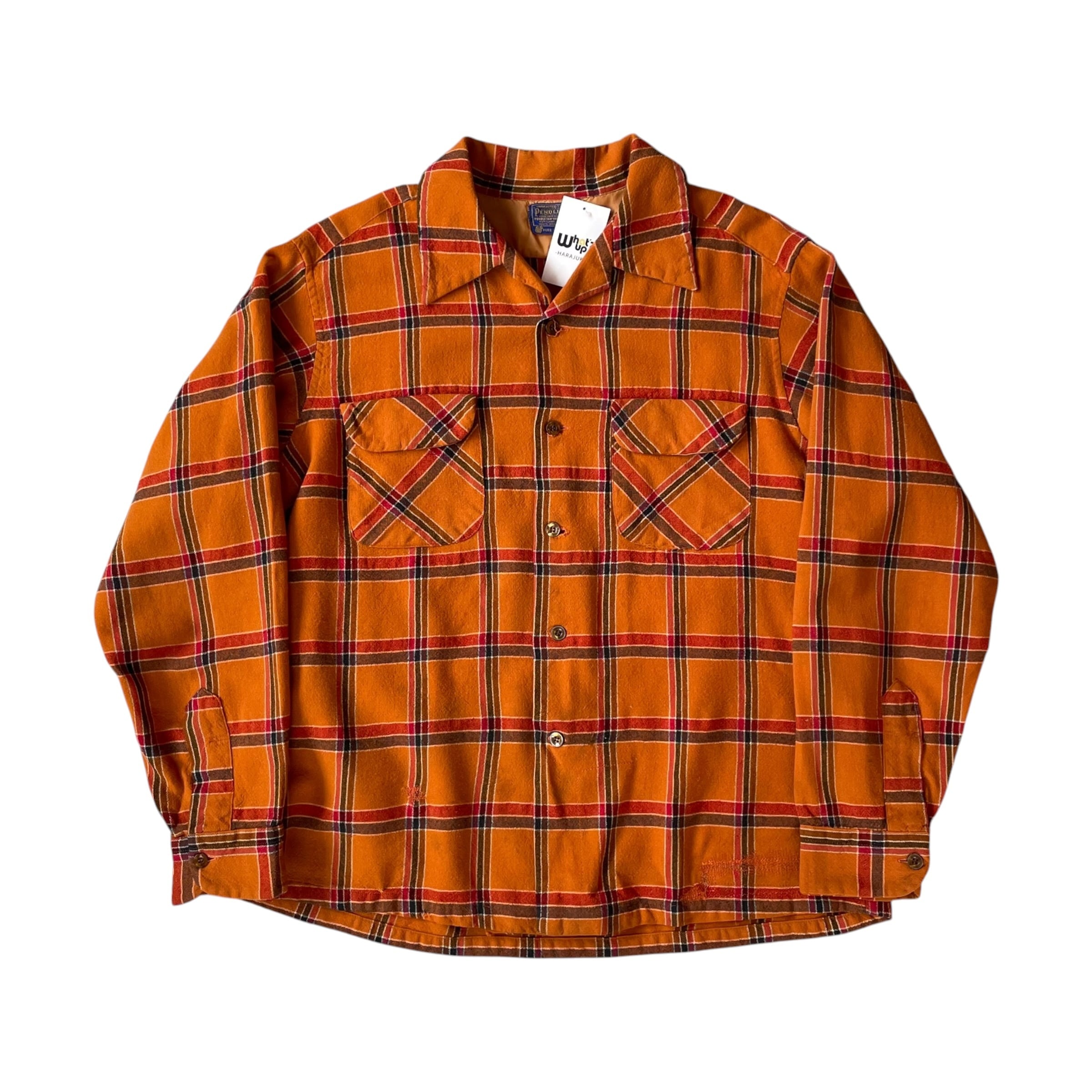 1960s〜 Pendleton "Orange×Black×Red" Board Shirt