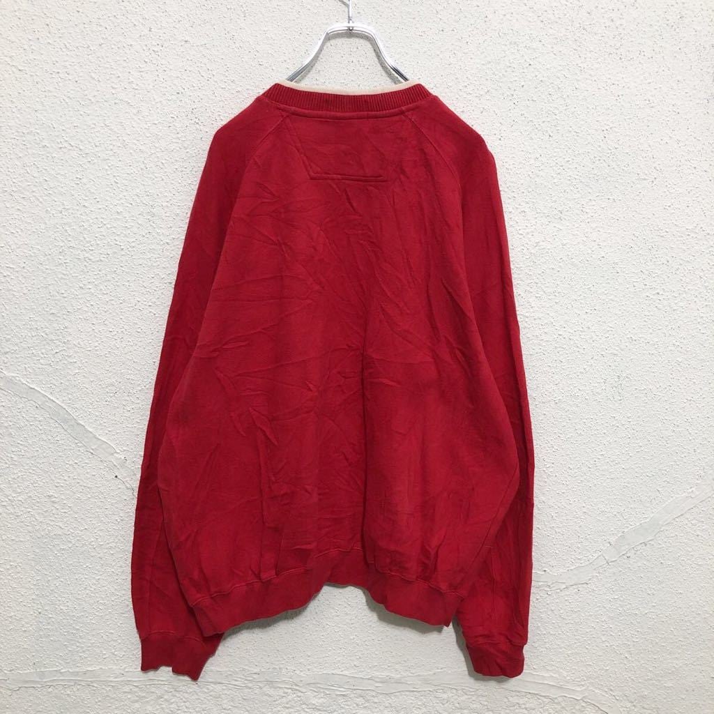 ANTIGUA スウェット トレーナー L レッド 刺繍ロゴ レトロ 古着卸