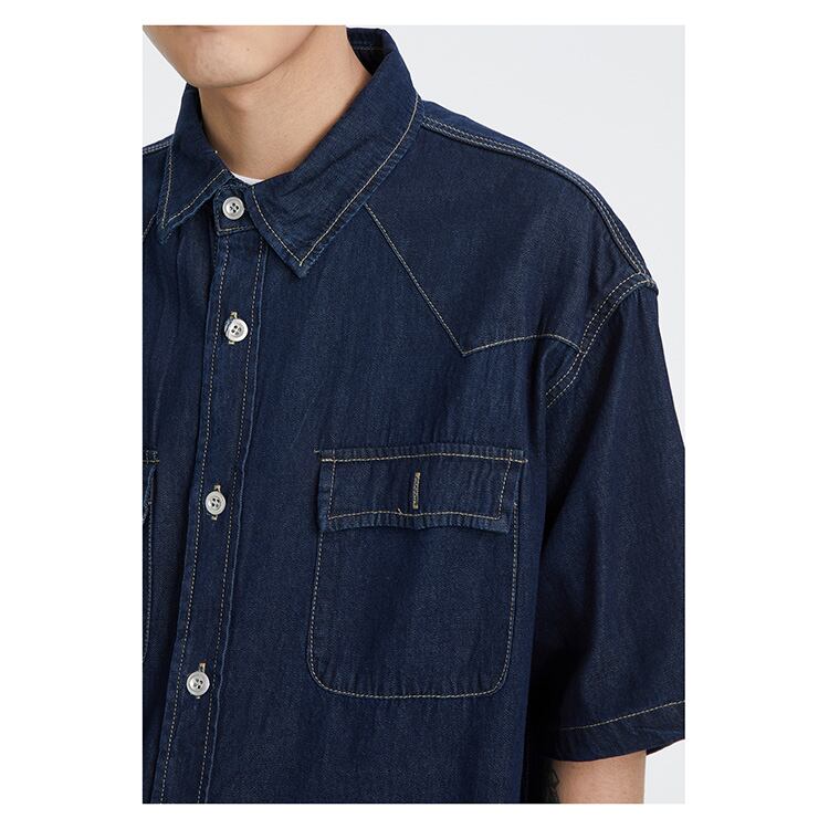 ★DENIM LAPEL SHIRT JACKET　　　A0630