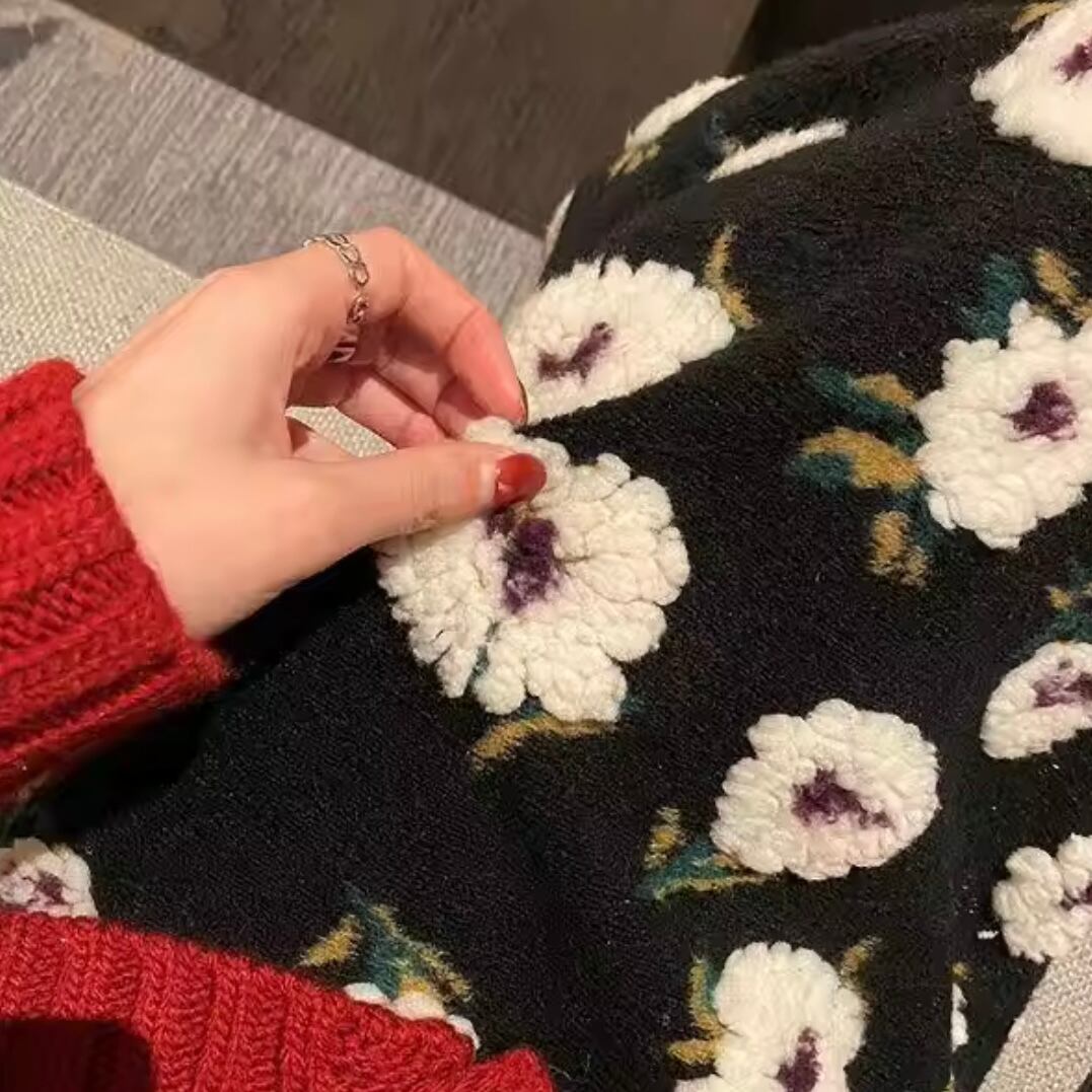 poco poco flower midi skirt