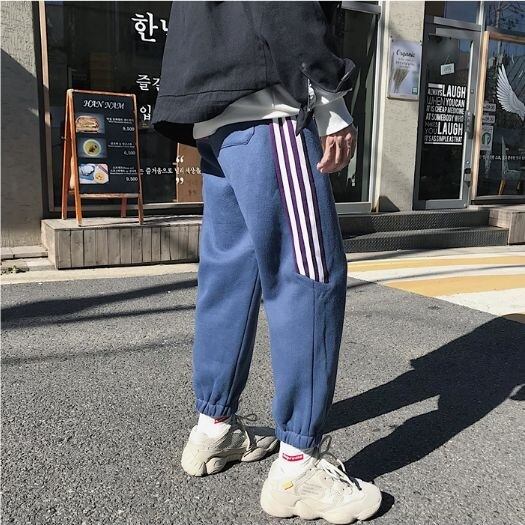 全3色 スウェット カジュアル サイドライン メンズ 韓国風