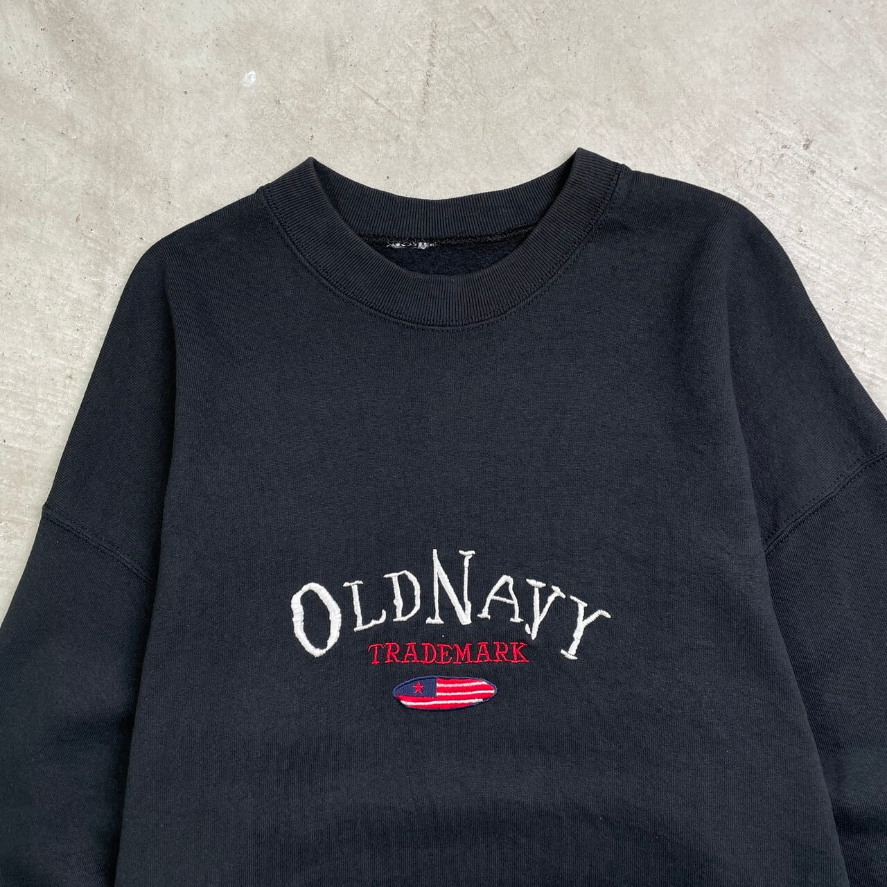 00年代 OLD NAVY オールドネイビー スウェットシャツ ロゴ刺繍 メンズL  