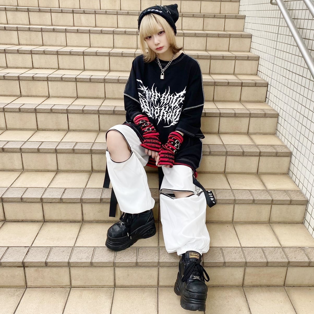 送料無料】トライバルロゴステッチTシャツ | VOLCAN&APHRODITE