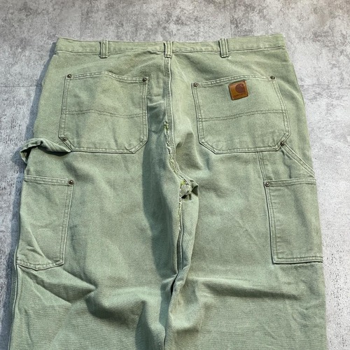 希少色 モスグリーン ダブルニー Carhartt B136-MOS 36×32 詳細写真14