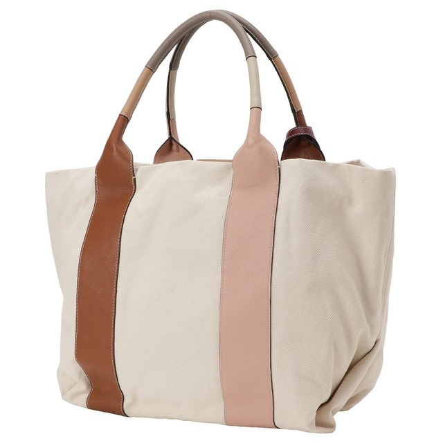 シーバイクロエ SEE BY CHLOE CHS22ASB63B04 242 レティシア キャンバス レザー トートバッグ カラメル レディース LAETIZIA TOTE BAG