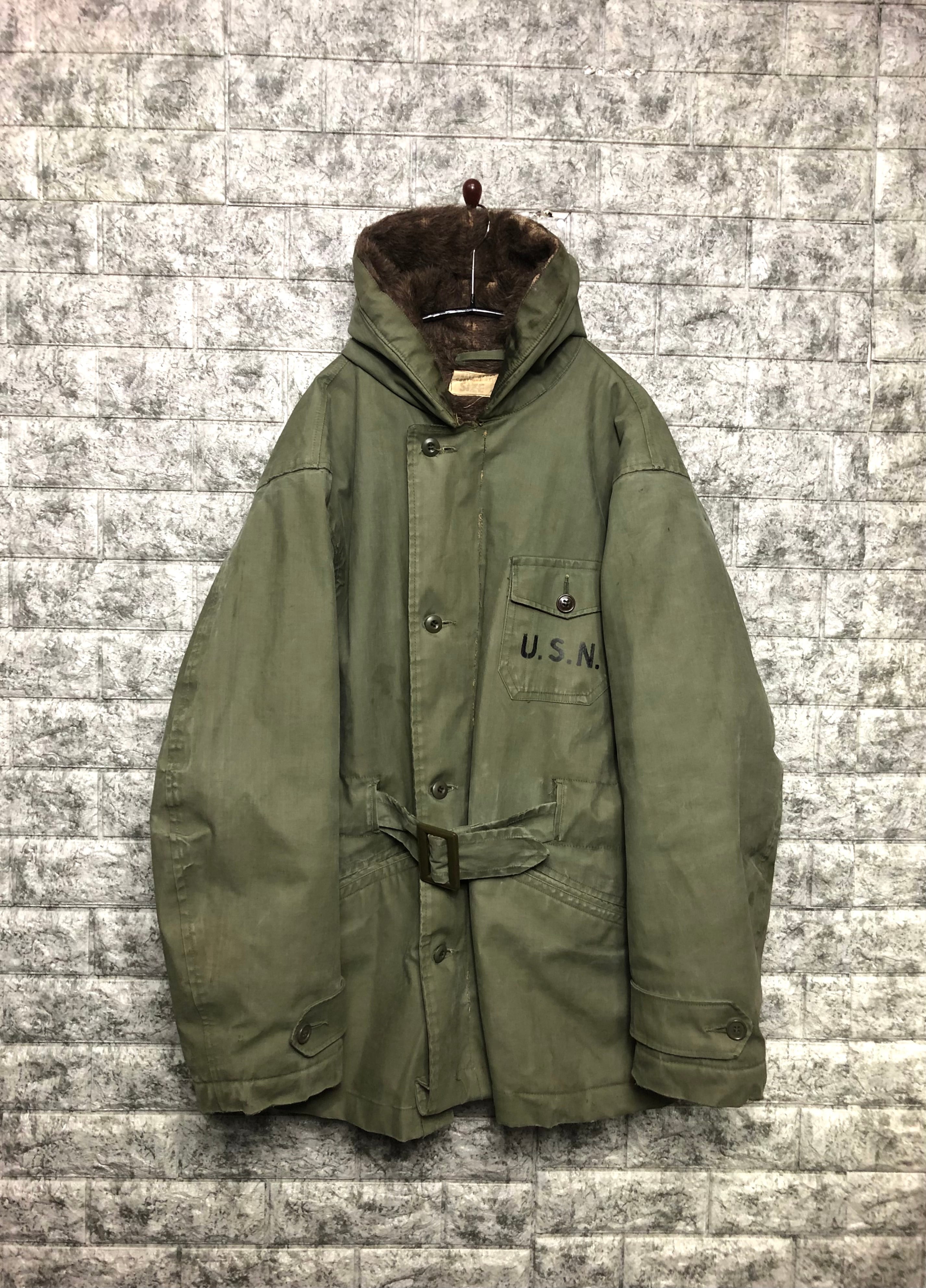 極上 40s US NAVY 米軍実物 初期 ヴィンテージ Deck Coat デッキ