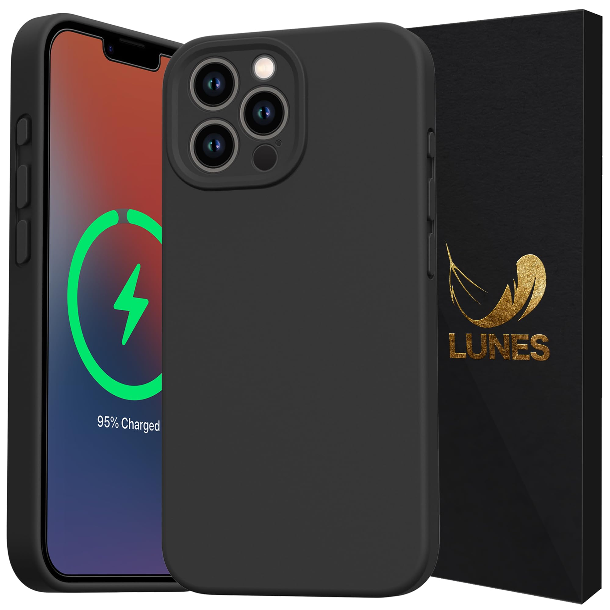 LUNES iPhone 16 Pro 用 ケース MagSafe対応 カメラ保護 マグネット搭載 耐衝撃 アイフォン 16 プロ カバー グレー