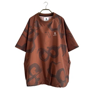 CALLIGRAPHY PATTERN  S/S PISTE -BROWN-