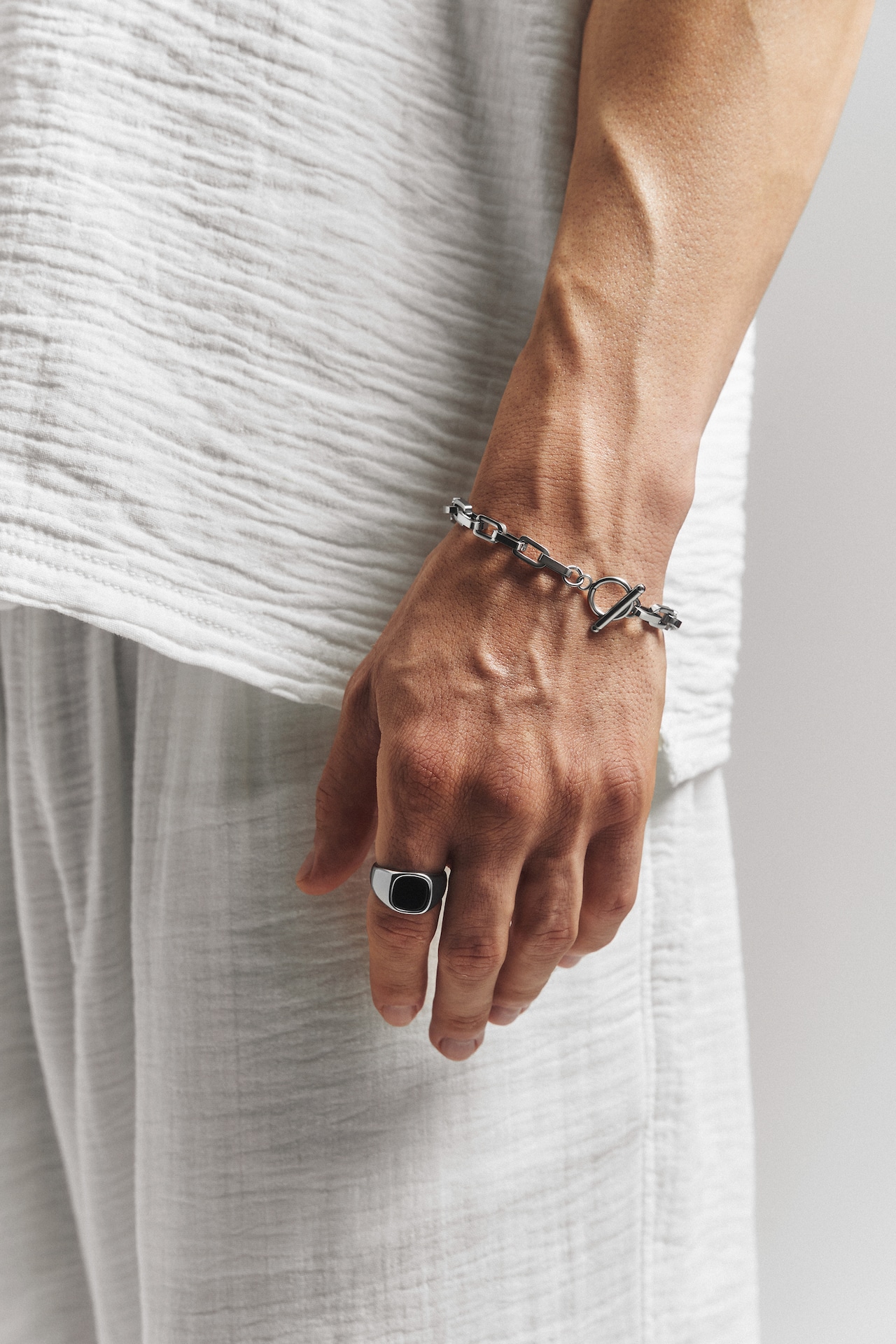 【black stone square ring】