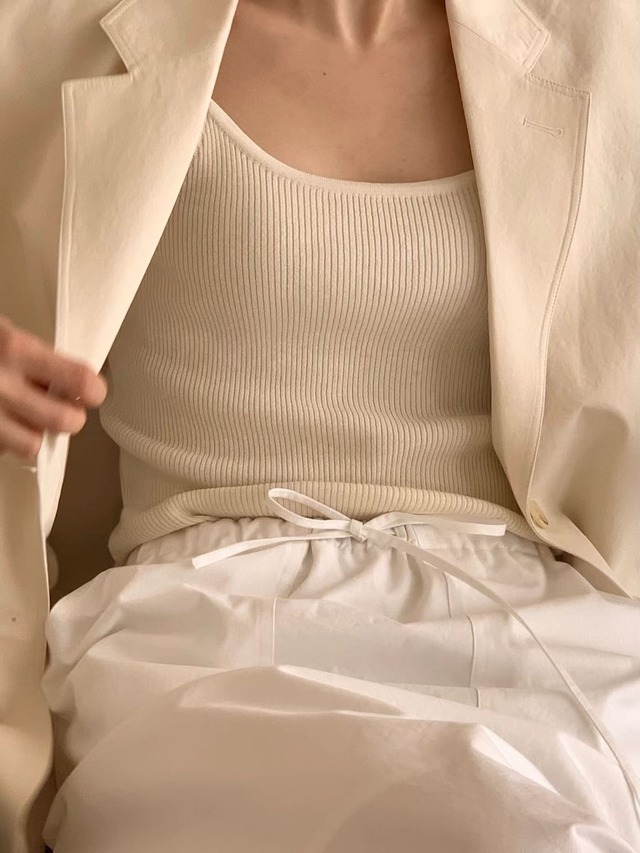 (OUNCE) cotton  knit sleeveless / 2color
