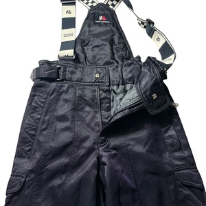 vintage NICOLE SPORTS black nylon padding overalls