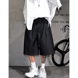 Pleated drawstring wide shorts 1441