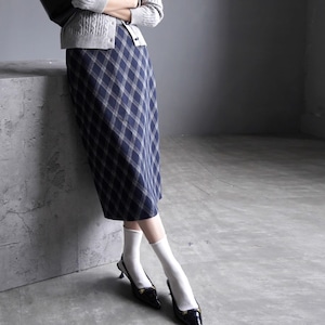 2色/バックスリットチェックスカート ・20035 2色/バックスリットチェックスカート ・20035
