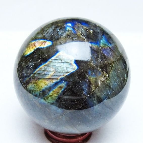 ラブラドライト 丸玉 74mm スフィア 置物 一点物 151-9128