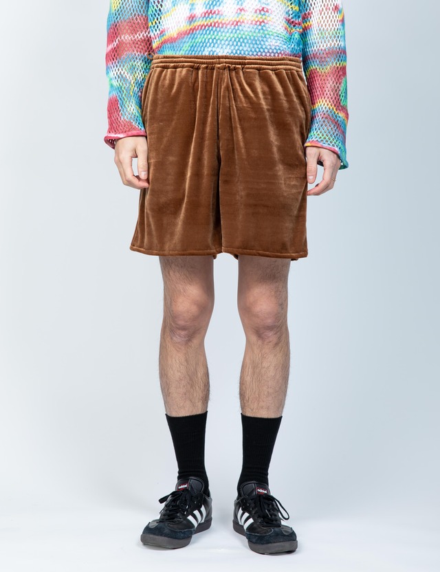 Velours Shorts -Brown-