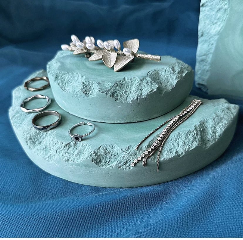 green desigh display plate set グリーンデザインアクセサリーディスプレイセット